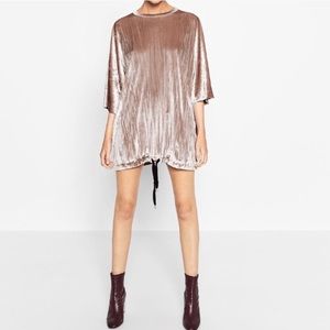 VELVET SACK-STYLE DRESS